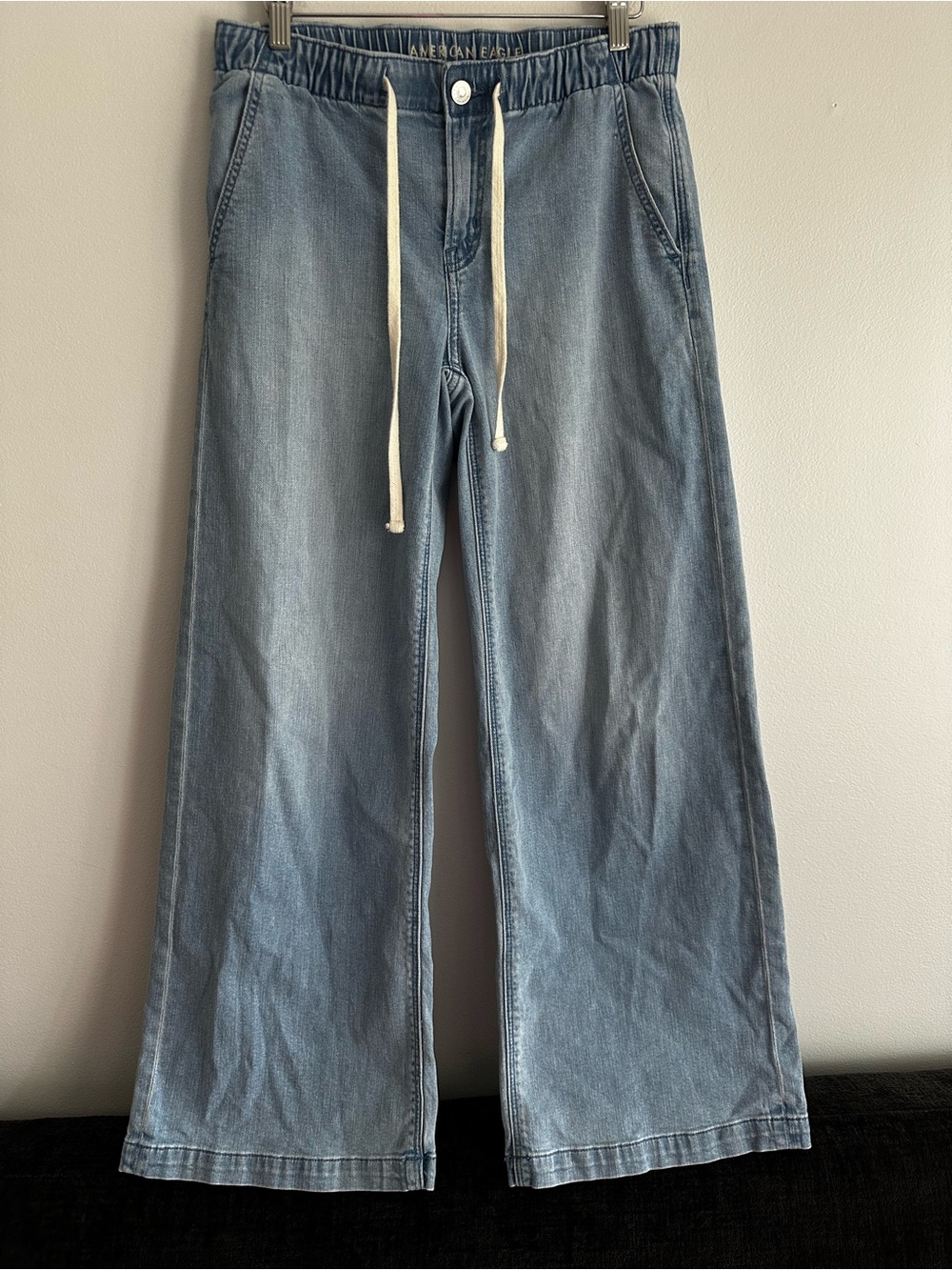 American Eagle Outfitters Low Rise Ultra Wide Leg Pull on Pants Jeans Size XS
